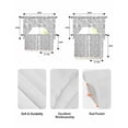 thumbnail image 5 of Gray Flowers Swag Kitchen Curtains Sets for Windows 24 Inch Length, Farmhouse Pastoral Vintage Plants Branches Short Window Curtain Panels Swags Valances and Tiers 3 Piece Set for Cafe/Dining Room, 5 of 5