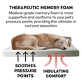 thumbnail image 6 of FurHaven Pet Products Two-Tone Faux Fur & Suede Memory Top Deluxe Chaise Lounge Pet Bed for Dogs & Cats - Dark Sage, Jumbo, 6 of 13