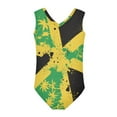 thumbnail image 2 of FOR U DESIGNS Jamaican Flag Girls Swimsuit One-Piece Dancing Athletic Leotards Coconut Tree Kids Bathing Suit Size 7-8 Years Summer Kids Gymnastics, 2 of 8