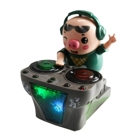 Music Pig Toys, DJ Light Music Dancing Piggy Toy, Efecto de Sonido, Aprendizaje Temprano Rock and Roll Dancing Piggy Toy para Cumpleaños , 5 canciones una