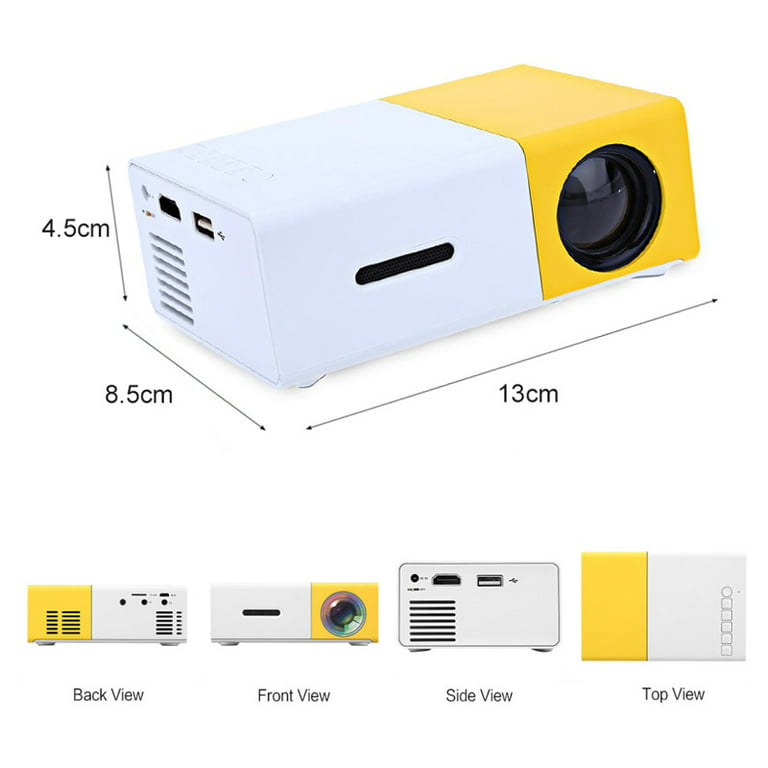 Daddy frugthave makker SagaSave YG-300 Mini LED Projector LCD Display with Remote Control US Plug  - Walmart.com