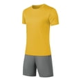 thumbnail image 3 of StSilkitty Mens 2 Piece Tracksuit Sets Solid Color Short Sleeve Crewneck T Shirts and Shorts Outfits Running Athletic Set, 3 of 6