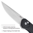 thumbnail image 2 of CRKT Sero Everyday Carry Folding Knife with Crossbar Lock: S35VN Plain Edge Blade, Black Glass-Reinforced Nylon Handle, 7170, 2 of 5