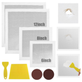 thumbnail image 2 of LOVEVER 8Pack Drywall Repair Kit  6/8/12/12 Inch Dry Wall Patch Kits for Large Holes with & Sandpapers, 2 of 8