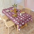 thumbnail image 3 of Red Christmas Deer and Tree Pattern Rectangle Tablecloth 60"x120",Waterproof Polyester Rectangle Table Cloth, Wipeable Spillproof Polyester Tablecloth for Dining, Camping, Indoor and Outdoor, 3 of 6