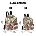 thumbnail image 2 of FORMRS Mini Backpack Purse for Women Travel Daypack Casual Shoulder Bag, Red Christmas Poinsettia, 2 of 7