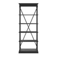thumbnail image 6 of Weston Home Cabana 5 Shelf X-Back Wood and Metal Bookcase, Black, 6 of 7