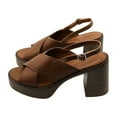 thumbnail image 5 of Lucky Brand Women's Delmie Slingback Stacked Platform Sandals - Tan, 5 of 6