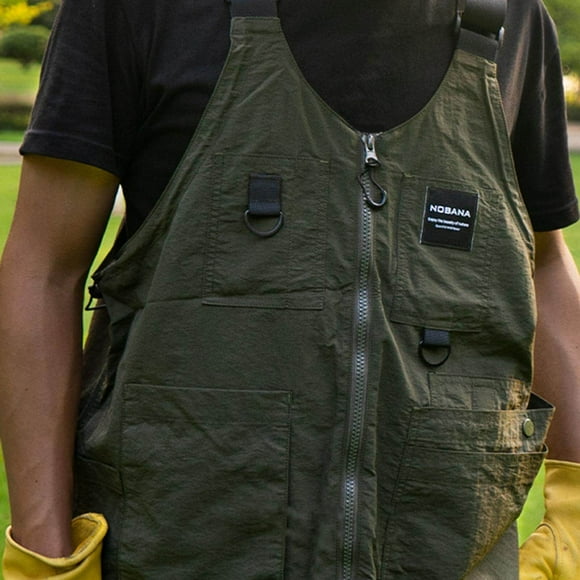 Camping Vest Shoulder Bag Breathable Lightweight for portable Hunting Hiking Hunting Travel Adult Green