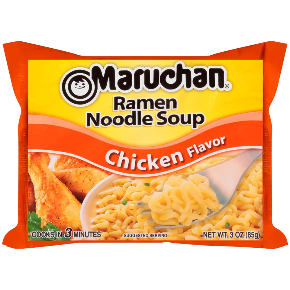 Maruchan Ramen Noodle Chicken Flavor Soup, 3 oz - Walmart.com - Walmart.com