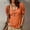 Orange, variant on Women's Square Neck Puff Short Sleeve Blouse Moss Olive Tone Solid Linen Slim Casual Top for Daily Summer Office Vacation Wear Black S