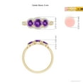 thumbnail image 4 of ANGARA Natural 0.45 Ct. Amethyst with Diamond Classic Ring in 14K Yellow Gold for Women (Ring Size: 3), 4 of 9