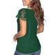 thumbnail image 4 of Blusa de manga corta de encaje informal con cuello en V de verano para mujer Fridja  bn8074, 4 of 7