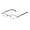 chrome / black, variant on VERA WANG V105 HALF-RIMLESS SOPHISTICATED HIP EYEGLASS FRAME/GLASSES/EYEWEAR