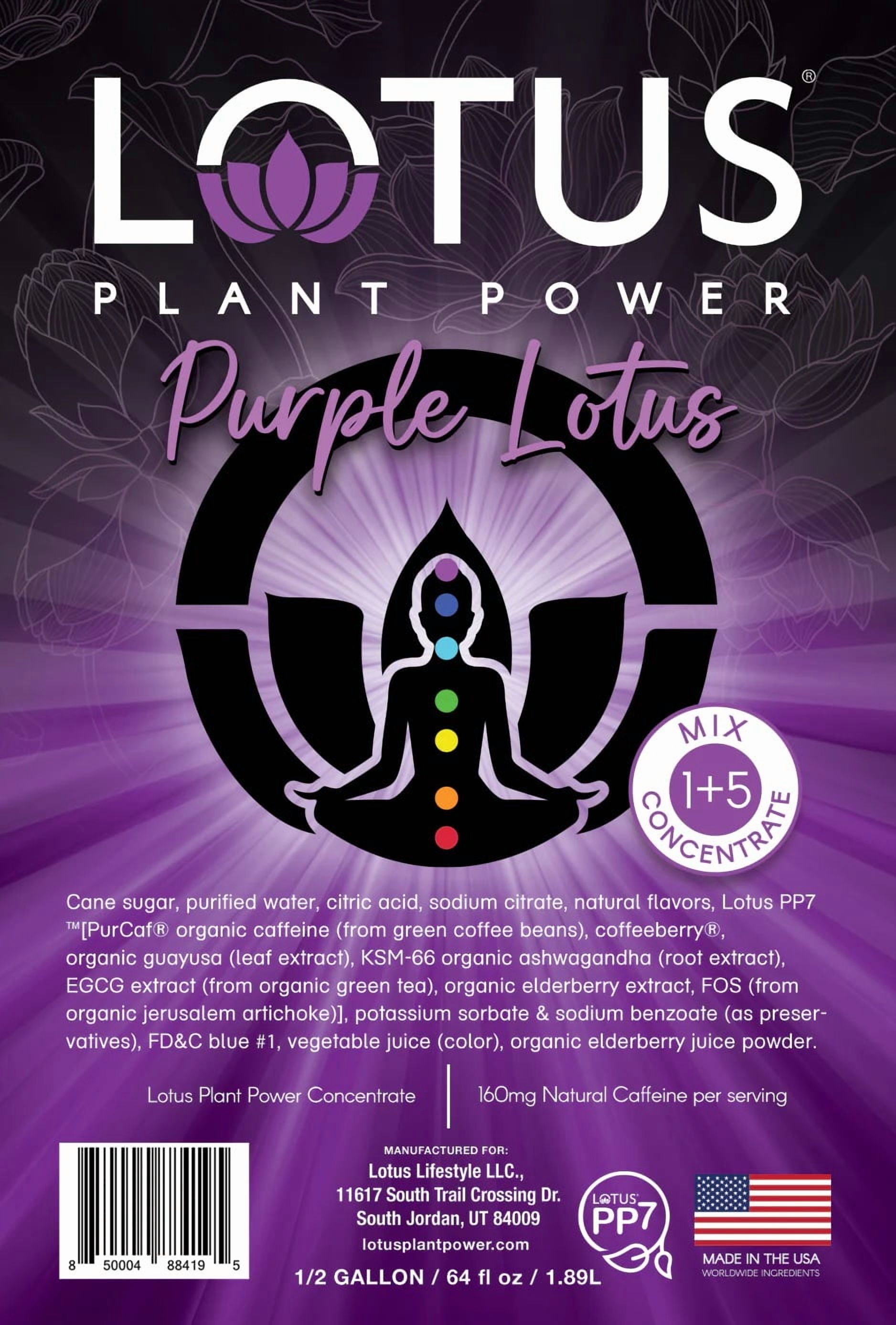 Lotus Energy Drink Concentrate 64 fl. oz. (Purple) Packaging May Vary