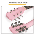 thumbnail image 5 of Tcbosik 38in Acoustic Guitar Starter Kit w/Gig Bag, Picks, Strings, Capo, Tuner and Strap for Beginners, Matte Pink, 5 of 10