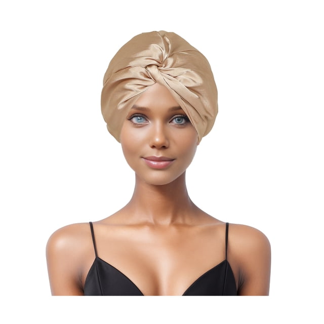 Gorro de dormir de doble capa, ajuste ajustable, protección para el cabello sin frizz, cómodo ajuste elástico, gorro de dormir para el cuidado del cabello
