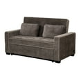 thumbnail image 3 of 60.66" Pull Out Bed, High Foam Padding, Twill Velvet Fabric, Solid Rubber Feet, Adjustable To Different Angles 61.4" Sleeper Bed With Two Pillows, Upholstery, , 500lbs Weight Capacity, Suitable For, 3 of 6