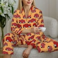 thumbnail image 6 of Pajama Sets for Women 2 Pcs, Red Cars Button Down Long Sleeve Sleepwear Lounge PJ Sets, 6 of 6
