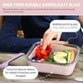 thumbnail image 2 of Melii Glass Bento Box with Silicone Sleeve - 740ml - pink - 1 unit, 2 of 6