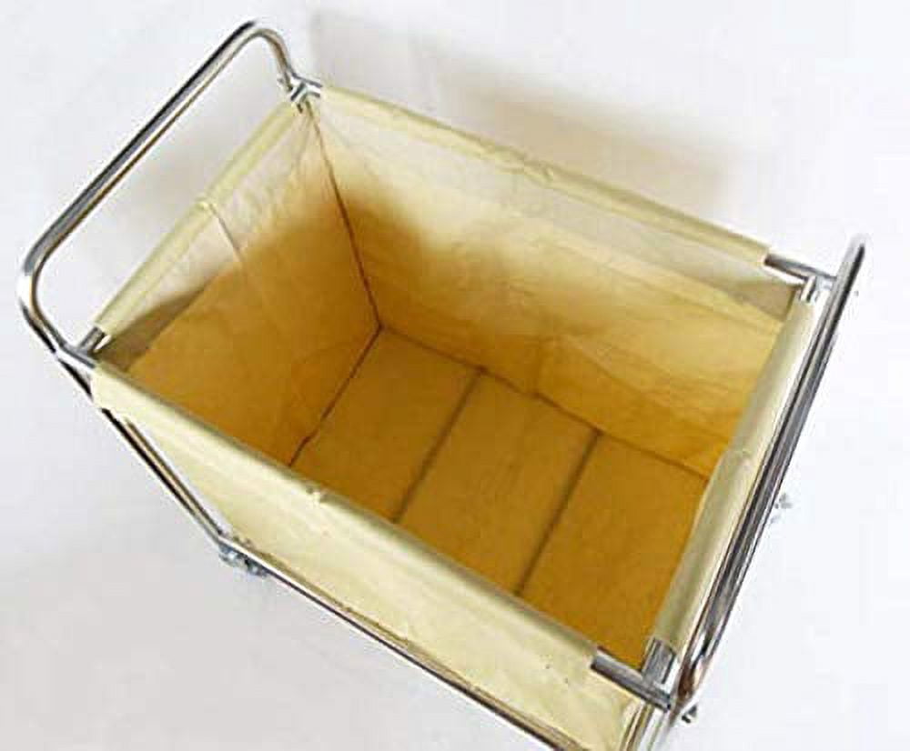 INTSUPERMAI Hotel Clothes Hamper Laundry Sorter Clothing Cart Laundry Baskets Trolley Linen Cart Commercial SS