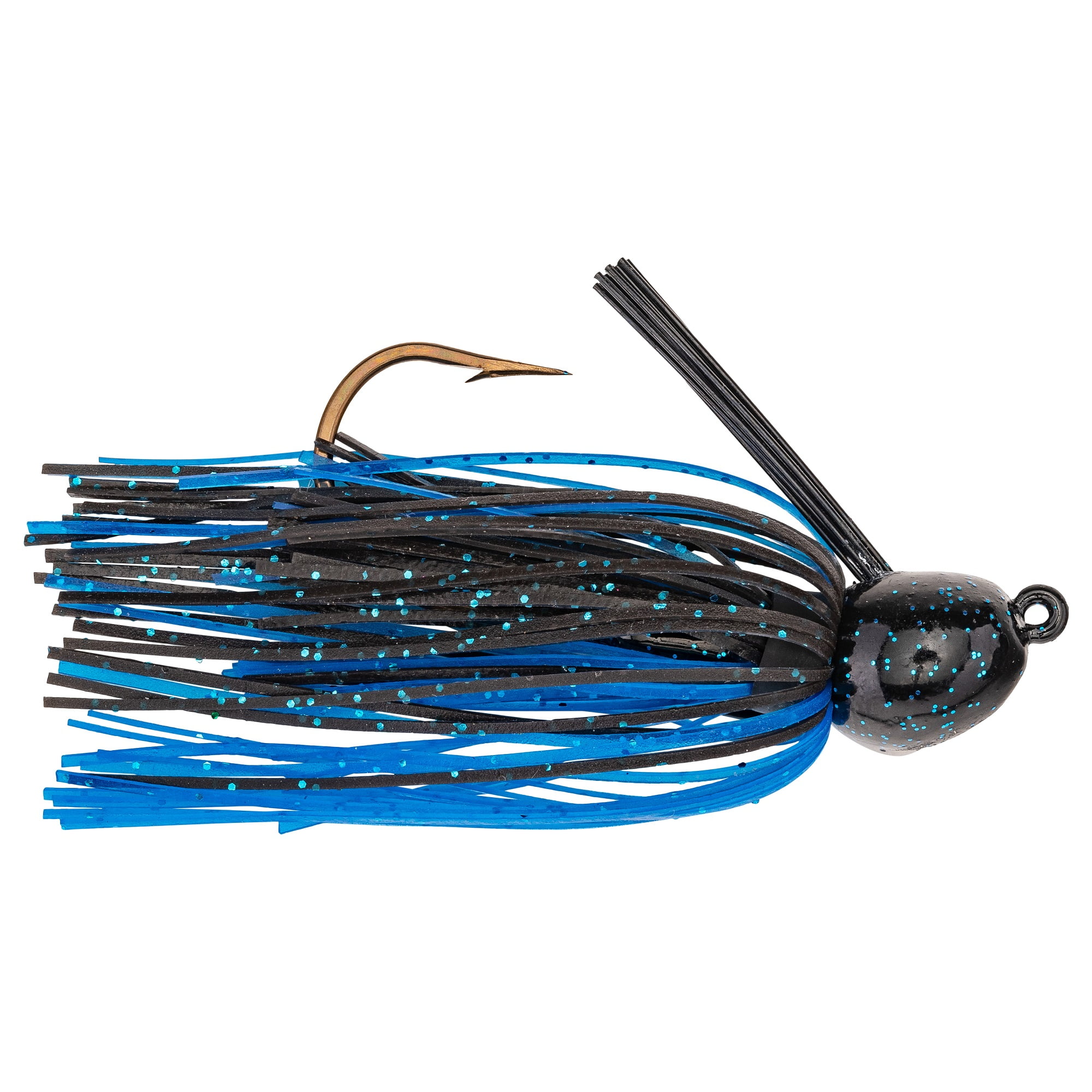 (2 pack) Strike King Bleeding Jig 1/4oz Silicone Skirt Fishing Lure for Bass, 3D Eyes, 3-Count