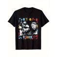thumbnail image 1 of T-shirt Graphique à Thème Musical Officiel - Design en Blocs de Couleur Vibrants, Col Rond Unisexe, Coupe Régulière, Décontracté pour Extérieur, 1 of 5