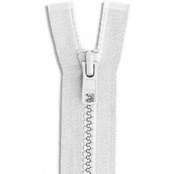 20 inch Plastic Zipper White 20" Heavy Duty Zippers Separating Molded Plastic Sewing Zipper Crafts Zipper