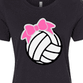 thumbnail image 4 of Inktastic Volleyball with Pink Bow Women's T-Shirt, 4 of 5