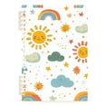 thumbnail image 7 of FORMRS 1-Subject Spiral Notebook 8" x 5" College Ruled 60 Refillable Sheet A5 Hard Cover, 2 Pack, Rainbows Pattern, 7 of 7
