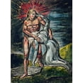 thumbnail image 2 of Blake, William 12x14 White Modern Wood Framed Museum Art Print Titled - Two figures illustration from Milton, 2 of 4