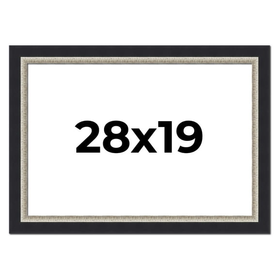 28x19 Frame Black Real Wood Picture Frame Width 2.25 Inches | Interior Frame Depth 0.5 Inches |