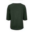 thumbnail image 6 of ZUKMRJPC Womens V Neck Sweaters 3/4 Sleeve Casual Solid Color Cozy Soft Pullover Sweater Lightweight Loose Fit Fashion Knit Tops, 6 of 7