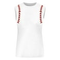 thumbnail image 4 of Puliio Womens Tank Tops Baseball O Neck Tank Women Print Baseball Tanks Cute Workout Graphic Casual Summer Sleeveless Vest Top, 4 of 4