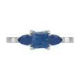 thumbnail image 2 of Pear and Princess Cut Natural Sapphire Gemstone Ring in 14K White Gold (Size: 6), 2 of 6