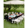 thumbnail image 3 of Outdoor Tablecloth with Umbrella Hole and Zipper, Black Christmas Trucks Rectangle Table Cloth 52x70 Inch Waterproof Tablecloth, Xmas Tree Winter Gifts Snowflake Picnic Table Cover for Patio Camping, 3 of 7