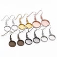 thumbnail image 3 of U8MO Metal 10pcs 10~25mm Ear Hooks with Base Cup Earring Post Findings DIY Handmade-Gunblack-10mm, 3 of 6