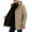Khaki, variant on Men's Winter Coat Thick Warm Hooded Jacket Loose Fit Coat Cold Weather Insulated Outdoor Overcoat With Thermal Casual