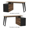 thumbnail image 5 of Timechee  Home Office Desk L-Shaped Desk with Drawers Cabinet Corner Desk Brown/Black, 5 of 5