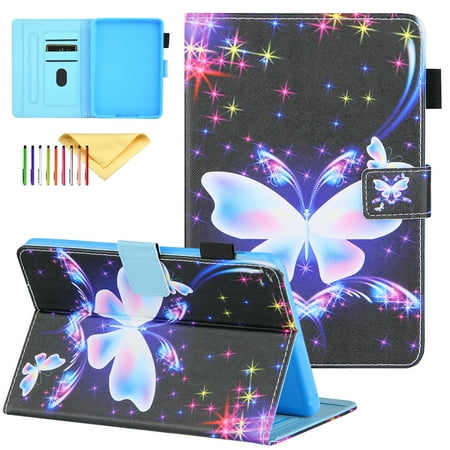 UUCOVERS Fire 7 Tablet Case for Kids 2022, Multi-Angle Stand Smart Shell Cover with Auto Sleep/Wake for Latest Amazon Kindle All New Fire 7 Tablet 2022 Release 12th Genearion, Sparkle Butterfly