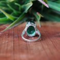 thumbnail image 3 of Green Emerald Ring, 925 Sterling Silver Ring, Statement Ring, Prong Setting Ring, Boho Jewelry, Unisex Jewelry, Artisan Jewelry, Pretty Ring, 3 of 6