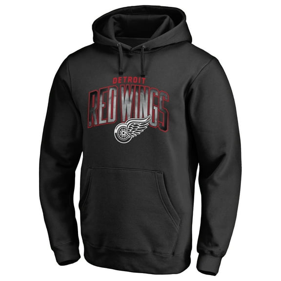 Men's Black Detroit Red Wings Arch Smoke Pullover Hoodie