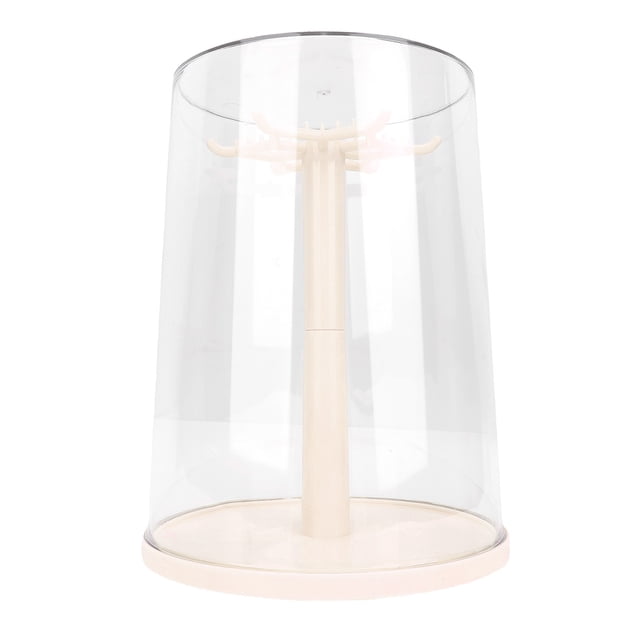 Rotatable Figures Doll Display Case, Doll Rotating Clear Display Case Transparent Figures Doll Protective Storage Box for Doll Collection