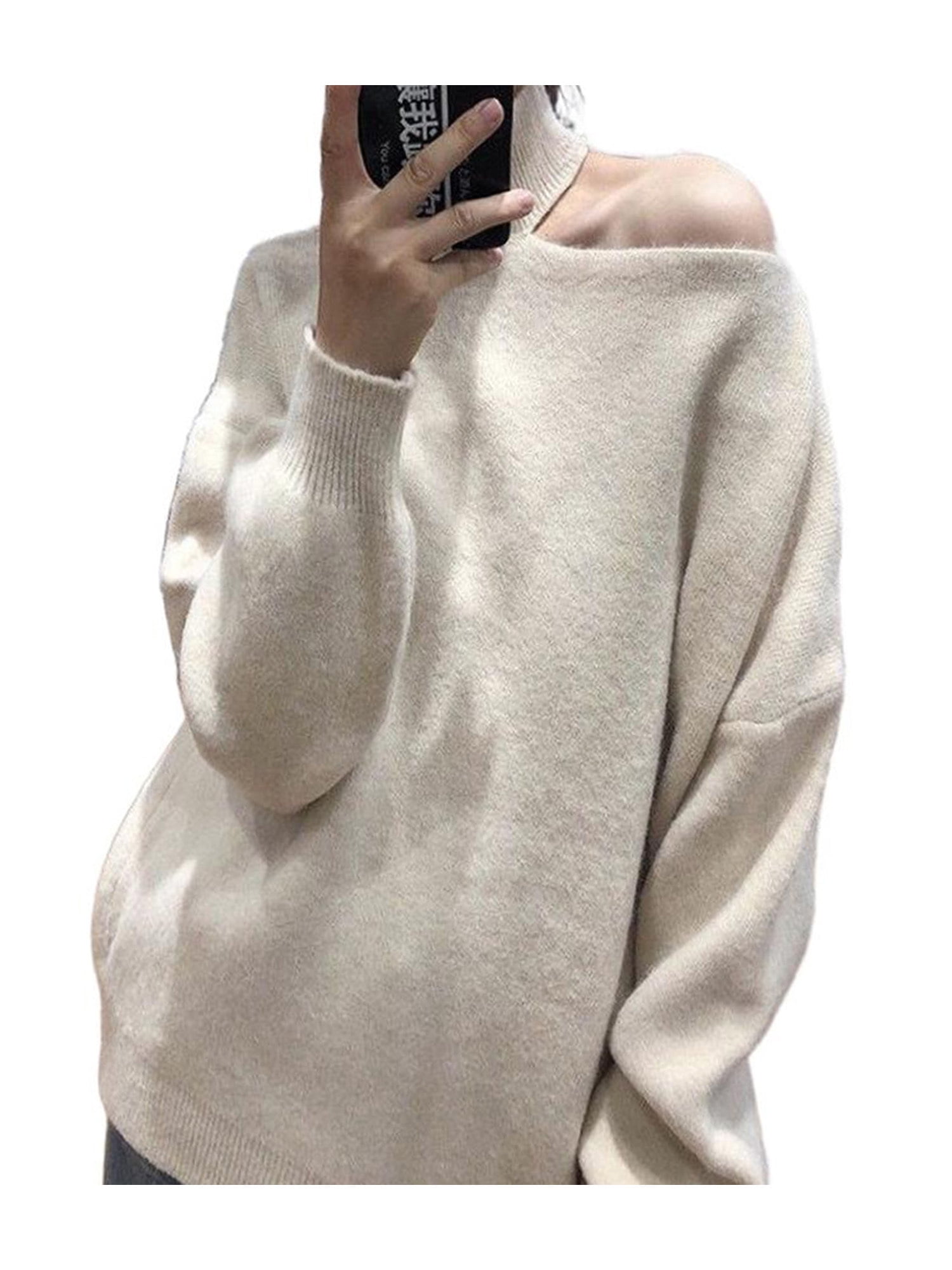 white one shoulder jumper