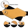 thumbnail image 6 of Leather Phone Holster, Phone Holder for Belt Loop, Cell Phone Cases, Leather Belt Pouch with Magnetic Button Darkbrown, 6 of 15