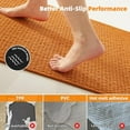 thumbnail image 4 of Bathroom Rugs Non Slip Washable, Super Absorbent Thin Bath Mat Small Quick Dry Low Pile Bathroom Rug, Orange 16"x24", 4 of 9