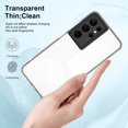 thumbnail image 7 of SaniMore for Samsung Galaxy S22 Ultra Case Slim Transparent [Not Yellowing Technology], Rugged PC & TPU Bumpers Built-in Detachable Lens Protector Shockproof Protective Cover, Black, 7 of 7