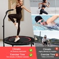 thumbnail image 5 of PRIJESSE Foldable Mini Trampoline,40" Rebounder Trampoline for Adults & Kids 440lbs Capacity with T-Shaped Adjustable Bar, Indoor Fitness Workout Exercise Equipment, 5 of 5
