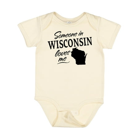 

Inktastic Someone in Wisconsin Loves Me Gift Baby Boy or Baby Girl Bodysuit