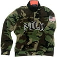 thumbnail image 1 of Polo Ralph Lauren Mens Quarter Zip Fleece Sweatshirt (Small, Green Camo), 1 of 2